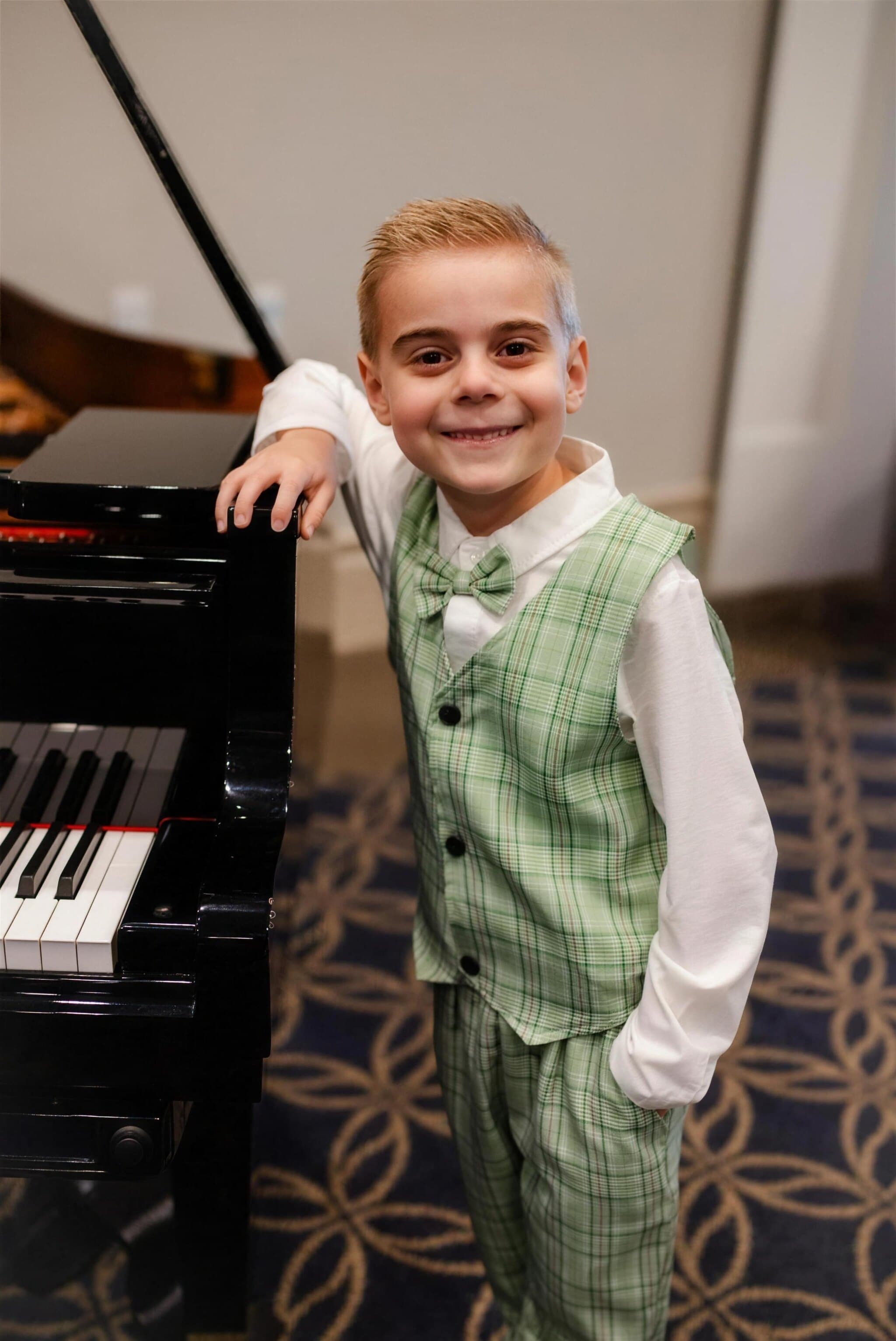 A Lively Keys student performing at the seasonal recital